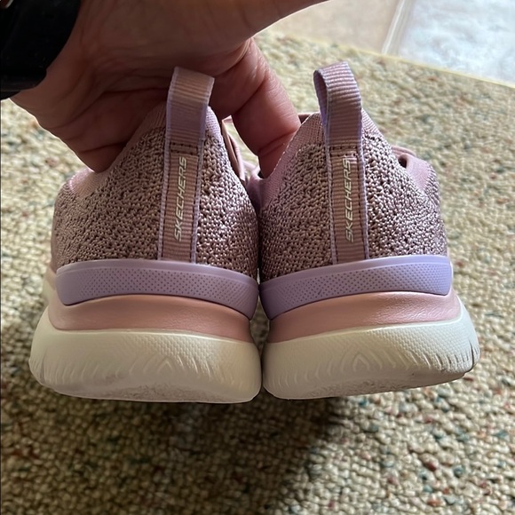 Skechers Pink Sneakers with Knit Texture and Memory Foam - Picture 5 of 6